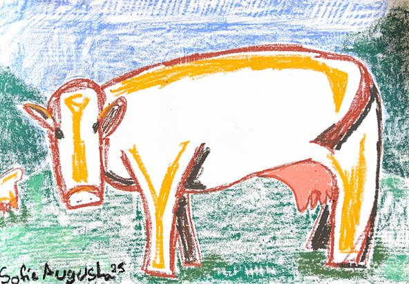 Cow on pasture (Ko på græs)